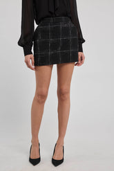 GENERATION LOVE KENDRA WINDOWPANE TWEED SKIRT